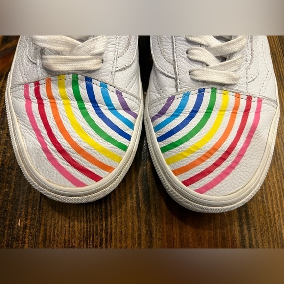 Vans x Flour Shop Rainbow Leather Low Top Sneakers - Picture 2 of 10